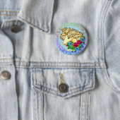 Rozen Unicorn pin Ronde Button 5,7 Cm (In situ)