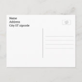  rozen vaas, denken aan jou, Briefkaart (Achterkant)