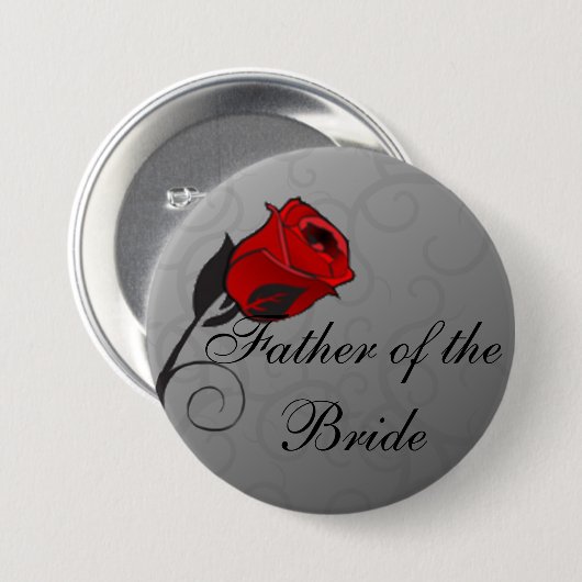 Rozen Vader van de Button van de Bride (Voorkant /achterkant)