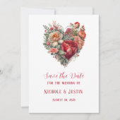 Rozen Valentijnsdag De datum opslaan Kaart (Voorkant)