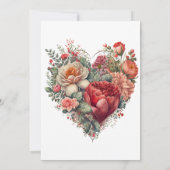  Rozen Valentijnsdag De datum opslaan Kaart (Achterkant)