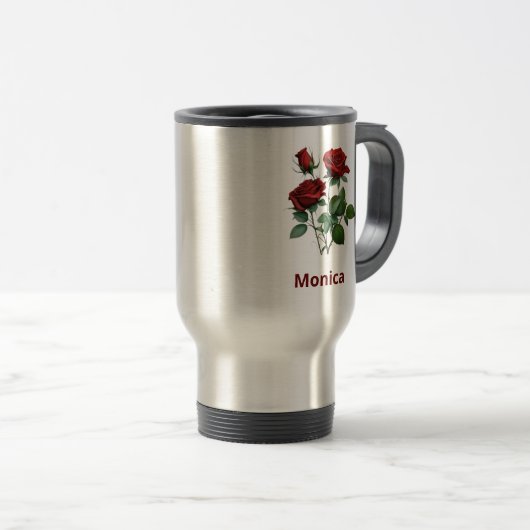 Rozen Valentijnsdag gepersonaliseerd 22oz Reisbeker (Voorkant rechts)