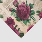 Rozen van Bourgogne op ontkoppeling van  krantenpa Tissuepapier (Detail)