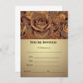 Rozen van brons - uitnodiging (Voorkant / Achterkant)