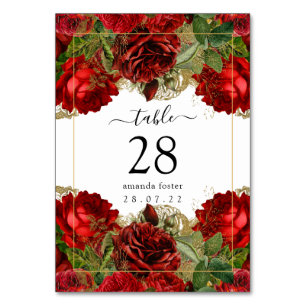 Rozen van Burgundy Red en Gold Quinceañera Kaart