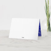 Rozen van Classy Silver op Royal Blue Bedankkaart (Achterkant)