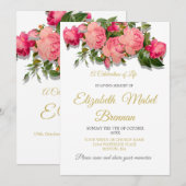 Rozen van de begrafenis kaart (Voorkant / Achterkant)