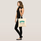 Rozen van de blauwgroen Waterverf Bridesmaid Tote Bag (Voorkant (model))
