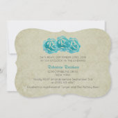 Rozen van de blauwgroen Waterverf op het Vrijgezel Kaart (Achterkant)