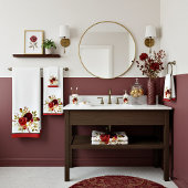 Rozen van de Bourgogne en de rode waterverf Bad Handdoek