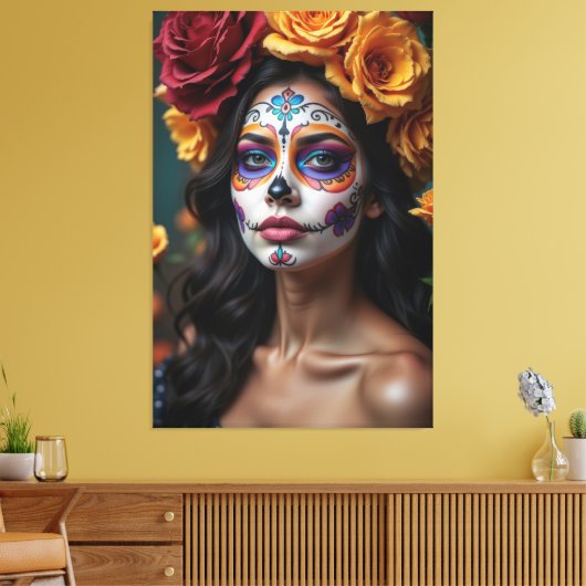 Rozen van de doden canvas afdruk (Insitu (Woonkamer))