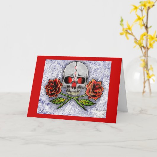 Rozen van de dood! Verjaardag Kaart (Gele Bloem)