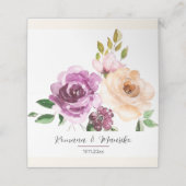 Rozen van de Elegant Paarse Peach Waterverf Plaatskaartje (Buitenkant ongevouwen)