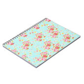  rozen van de kaasbloem blauw roos notitieboek (Linkerzijde)