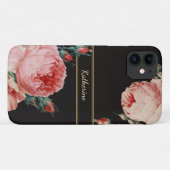  Rozen van de klasse met de Naam Monogram Case-Mate iPhone Case (Achterkant (horizontaal))