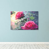 Rozen van de lente - Gewatteerde canvas Afdruk (Insitu (Houten vloer))