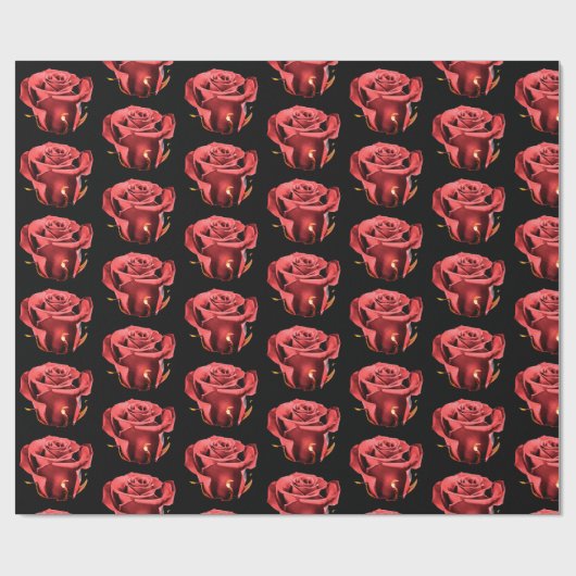 Rozen van de liefde cadeaupapier (Vlak)