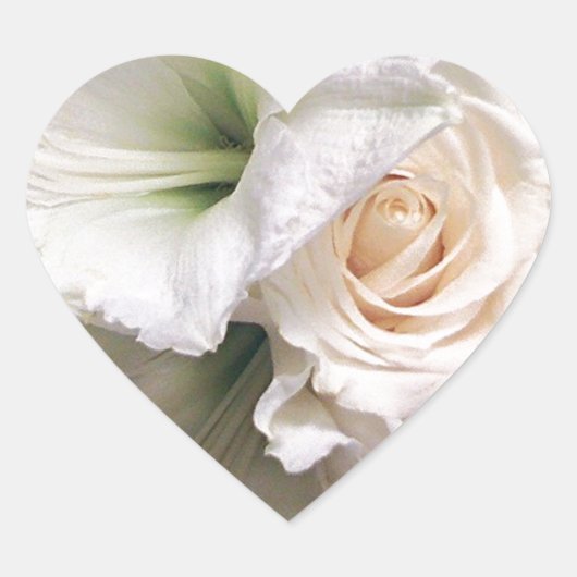 Rozen van de Liefde Lilies van Life_ Hart Sticker (Voorkant)