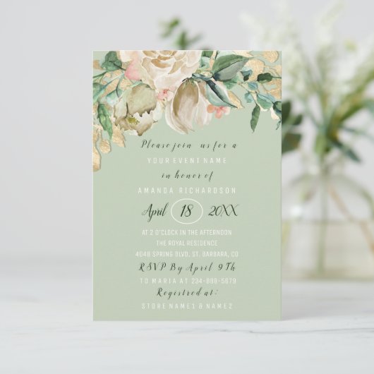 Rozen van de Munt van de Brunch van de Bloem van Kaart (Staand voorkant)