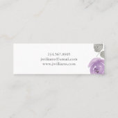 Rozen van de Paarse Waterverf Floral Mini Visiteka Mini Visitekaartje (Achterkant)