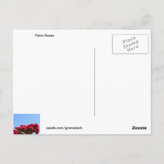 Rozen van de patiënt met het Briefkaart van het Ci (Achterkant)