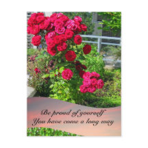 Rozen van de patiënt met het Briefkaart van het Ci