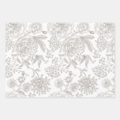  rozen van de rendy bloemen in neutrale kleuren  inpakpapier vel (Voorkant)