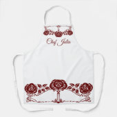  Rozen van de Rode Houden van de Kunst Schort (Voorkant)