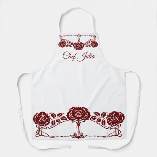  Rozen van de Rode Houden van de Kunst Schort (Voorkant)