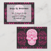 Rozen van de roze zwarte suikerriet visitekaartje (Voorkant / Achterkant)