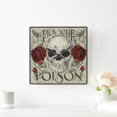 Rozen van de schedel en de loopklok, dag van het d vierkante klok (Huis)