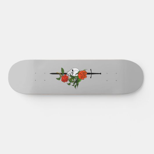 Rozen van de schedel en het zwaard Schatbord Persoonlijk Skateboard (Horizontaal)