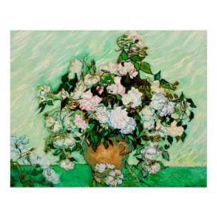 Rozen van de Vintage Vincent Van Gogh (1890) Perfect Poster