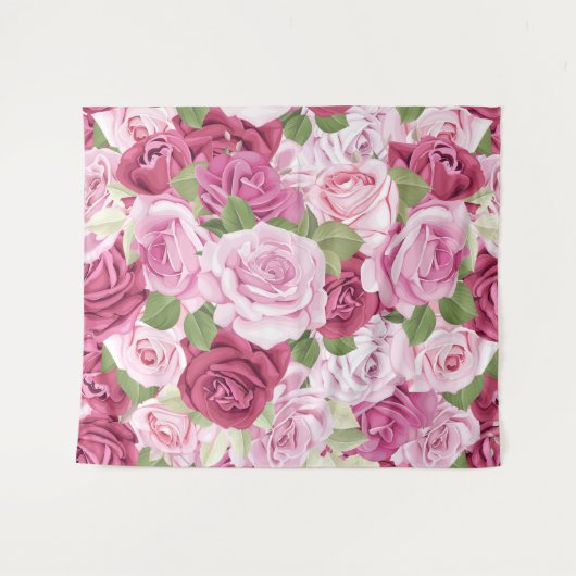 Rozen van de waterverf 10 wandkleed (Voorkant (horizontaal))