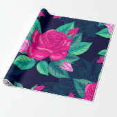 Rozen van de waterverf 13 cadeaupapier (Uitgerold)