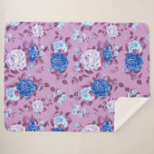 Rozen van de waterverf 18 sherpa deken (Voorkant (horizontaal))