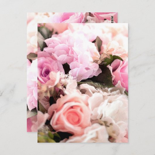 Rozen van de waterverf 25 briefkaart (Voorkant / Achterkant)