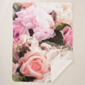 Rozen van de waterverf 25 sherpa deken (Voorkant)