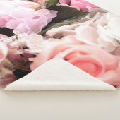 Rozen van de waterverf 25 sherpa deken (3/4)