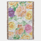 Rozen van de waterverf 27 deken (Voorkant Verticaal)