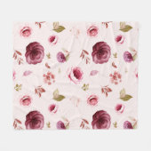 Rozen van de waterverf 30 fleece deken (Voorkant (Horizontaal))