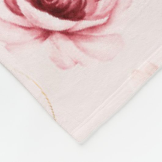 Rozen van de waterverf 30 fleece deken (Hoek)