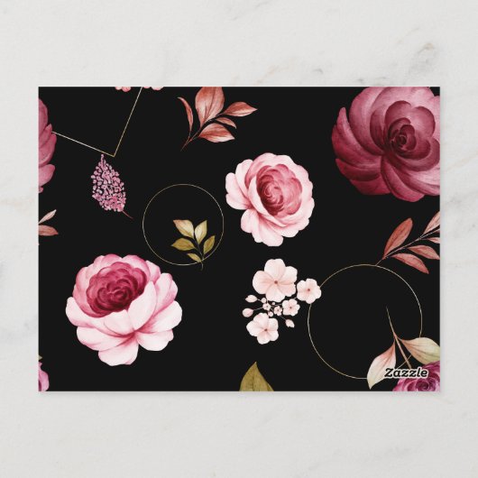 Rozen van de waterverf 32 briefkaart (Achterkant)