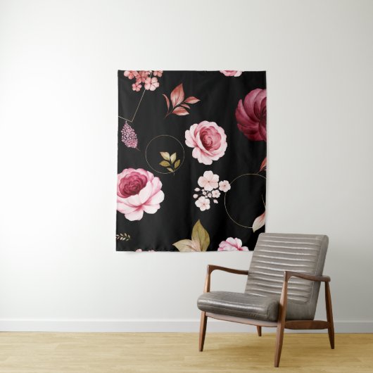 Rozen van de waterverf 32 wandkleed (In situ)