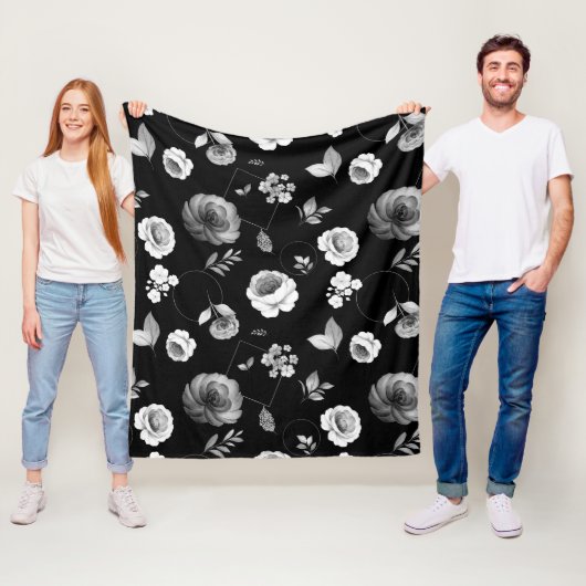 Rozen van de waterverf 33 fleece deken (In situ)