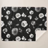 Rozen van de waterverf 33 sherpa deken (Voorkant (horizontaal))