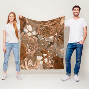 Rozen van de waterverf 37 fleece deken