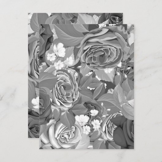 Rozen van de waterverf 39 briefkaart (Voorkant / Achterkant)