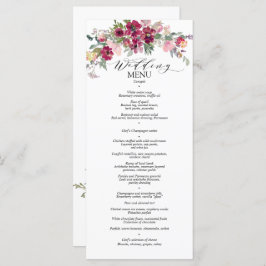 Rozen van de waterverf van Bourgogne Menu