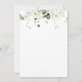 Rozen van de witte ivoor Floral botanische bruilof Kaart (Achterkant)